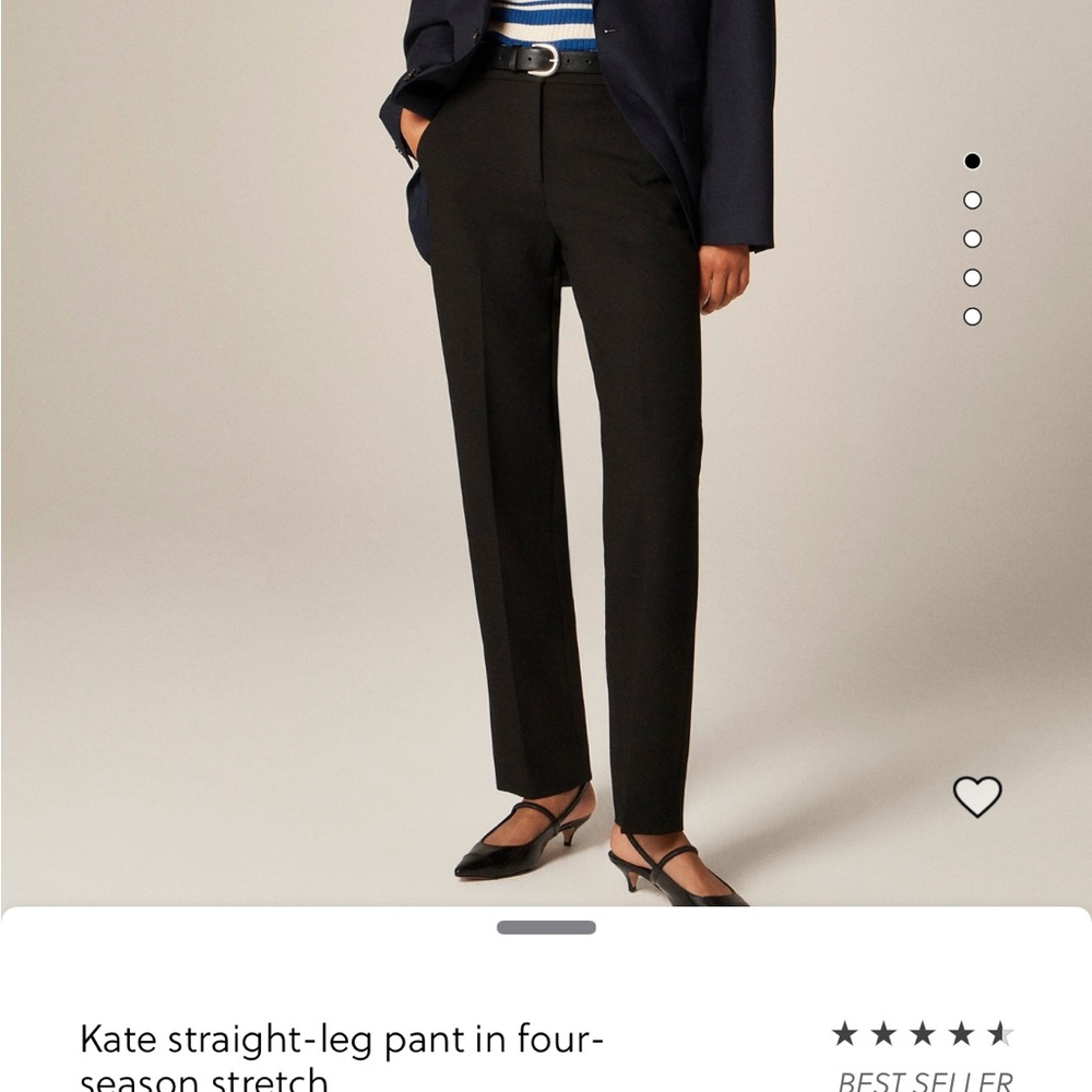 NWT black Kate Straight leg four season stretch pants